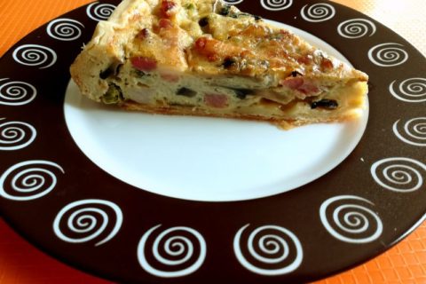 tarta cu ciuperci, quiche, reteta de tarta, biscuim